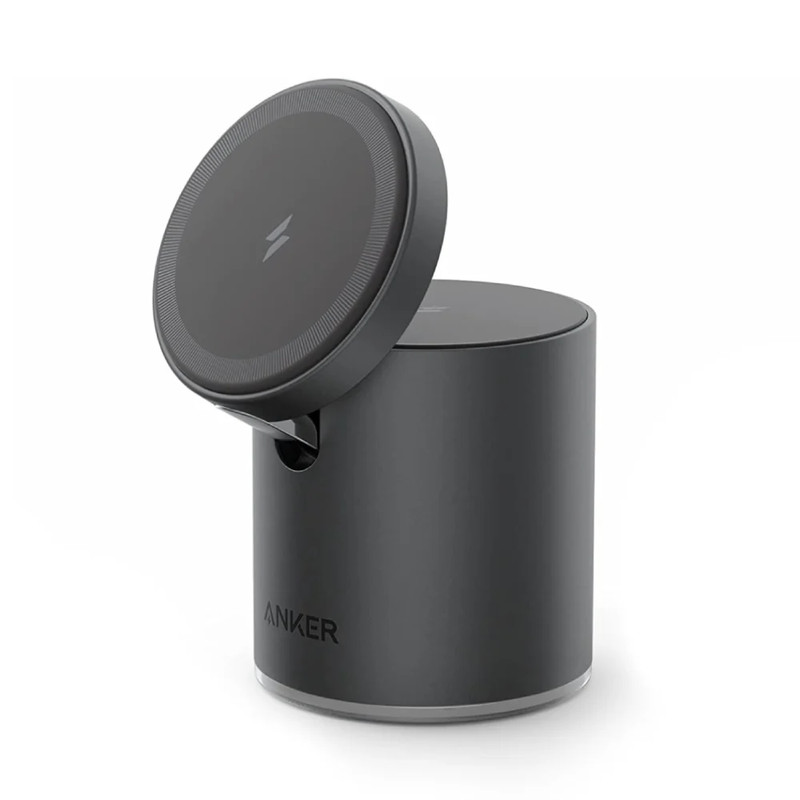 Anker 623 MagGo 2-in-1 Magnetic Wireless Charger - Black - شاحن